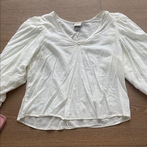a new day White V-Neck Blouse